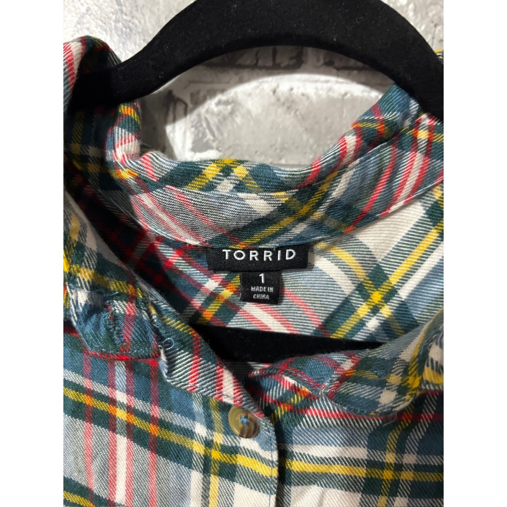 Torrid Flannel Button Down Top - Picture 4 of 4